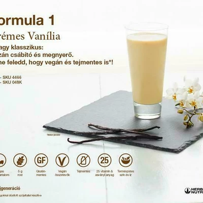 Krémes Vanília Herbalife Formula 1 Tápláló Shake Italpor 550 g (31Ft/g)